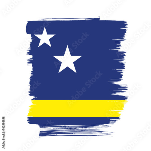 Flag of Curacao, vector layout design