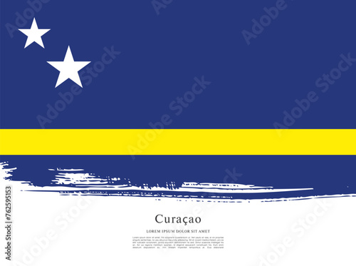 Flag of Curacao, vector layout design