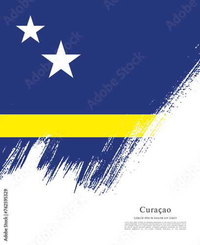 Flag of Curacao, vector layout design