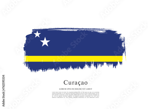 Flag of Curacao, vector layout design