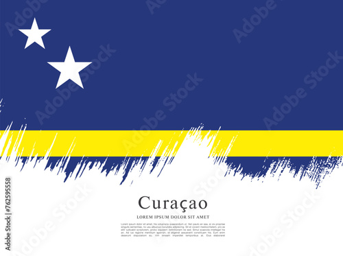 Flag of Curacao, vector layout design