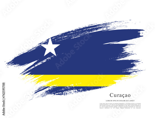 Flag of Curacao, vector layout design