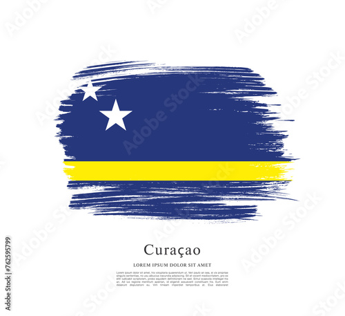 Flag of Curacao, vector layout design