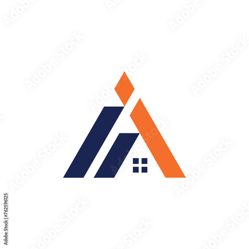 Initial Letter AI Home Constructions Logo Vector
