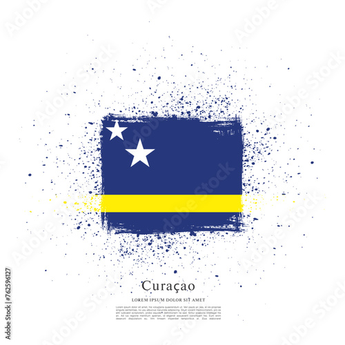 Flag of Curacao, vector layout design