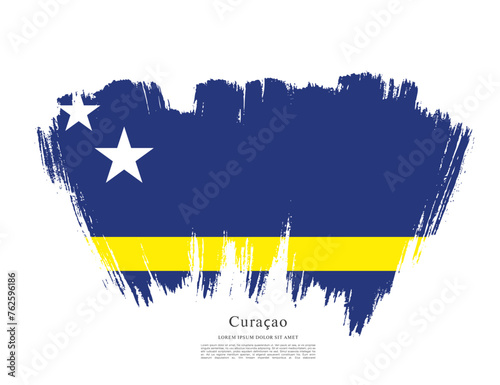 Flag of Curacao, vector layout design