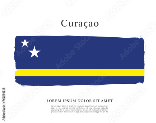 Flag of Curacao, vector layout design