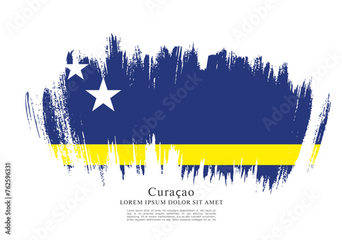 Flag of Curacao, vector layout design
