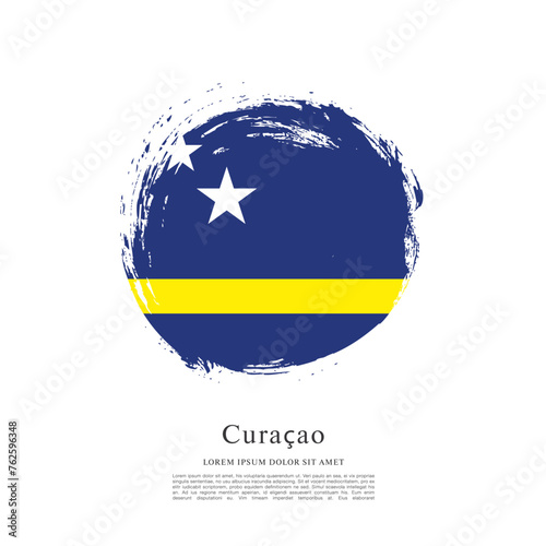 Flag of Curacao, vector layout design