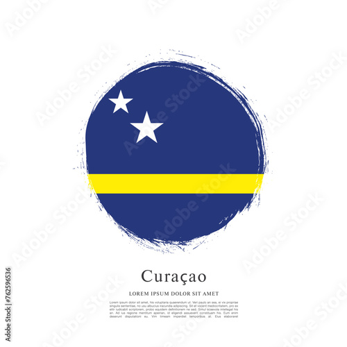Flag of Curacao, vector layout design