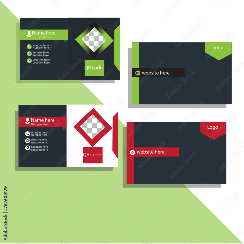 Fototapeta premium Double sided modern business card ,