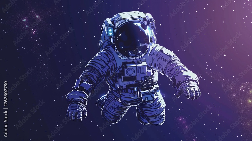 cartoon astronaut. cartoon astronaut.