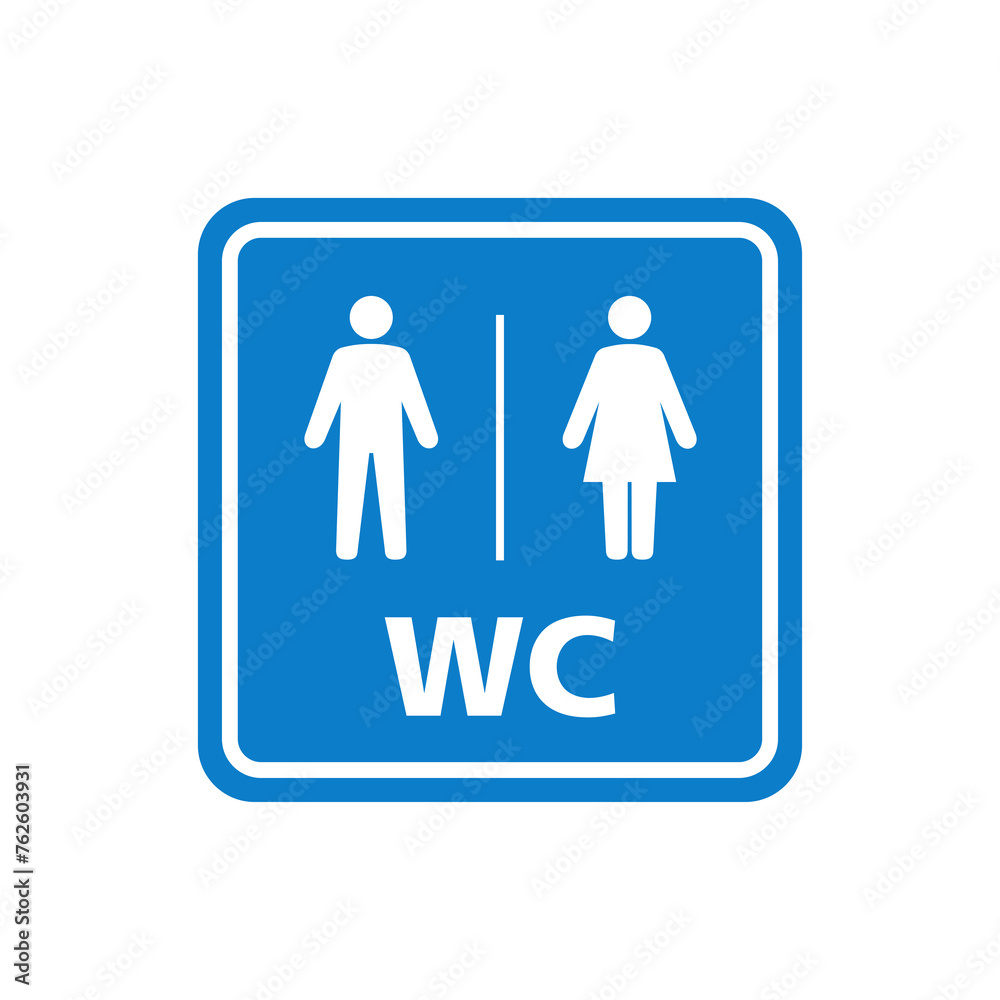 Toilet (restroom) icon. Designation of men's and women's toilets. Pictogram of a man and a woman. Silhouette of a person indicating a restroom. Toilet (restroom) icon. Designation of men's and women's toilets. Pictogram of a man and a woman. Silhouette of a person indicating a restroom.