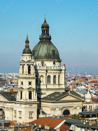 Budapest, Hungary, city skyline with St. Stephens Basilica