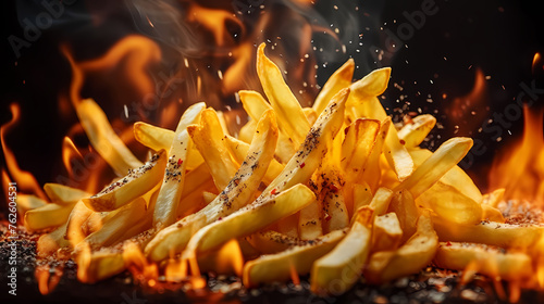 French fries food photography