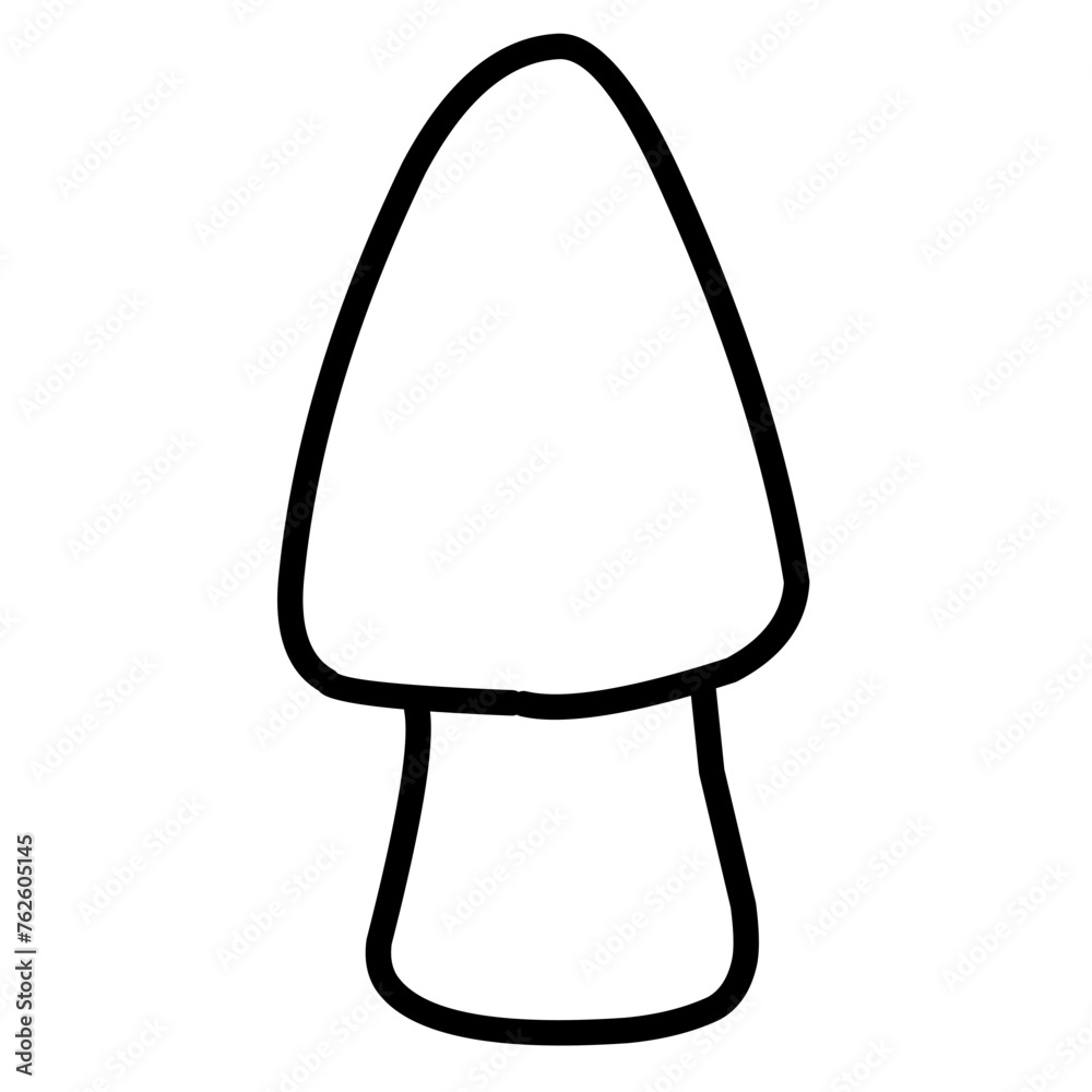Hand Drawn Mushroom Outline