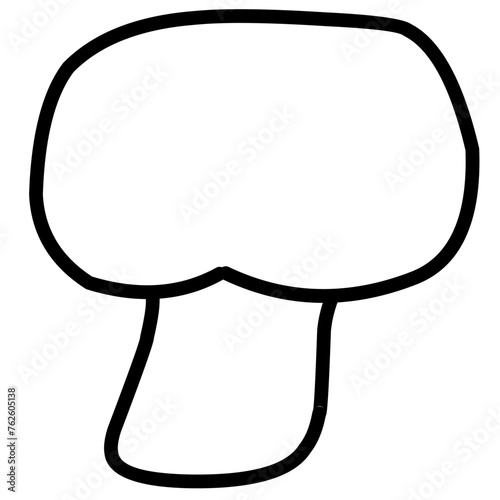 Hand Drawn Mushroom Outline