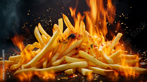 French fries food photography