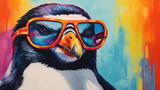 Penguin wearing sunglasses