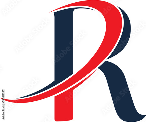 Letter R minimalist log oand icon design