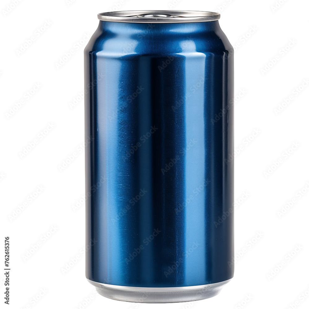 Blue color aluminum soda can mockup on an isolated background Blue color aluminum soda can mockup on an isolated background