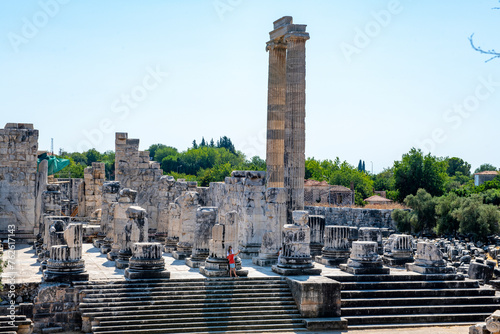 The Temple of Apollo at Didyma antique city in Didim, Aydin - Turkey