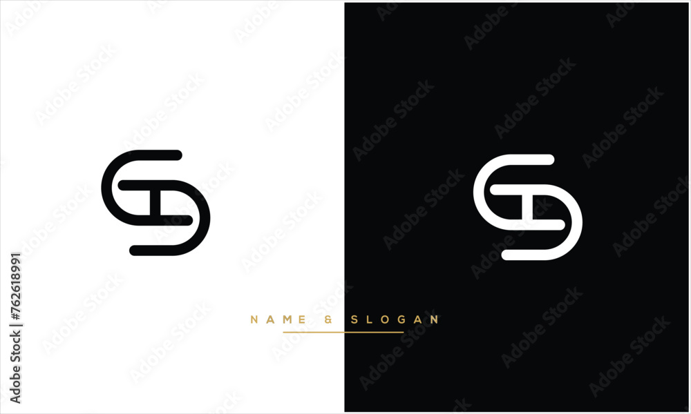 SH, HS,S , H, Abstract Letters Logo monogram SH, HS,S , H, Abstract Letters Logo monogram