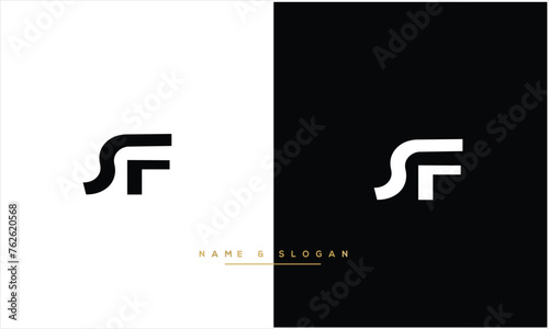 SF, FS,S , F, Abstract letters Logo Monogram
