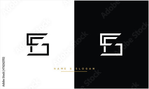 SF, FS,S , F, Abstract letters Logo Monogram