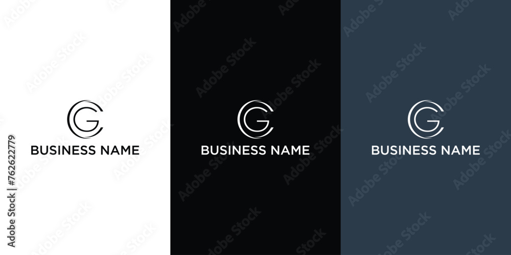 G Letter Logo Design. Initial letters CG logo icon. Abstract letter C G minimal logo design template G Letter Logo Design. Initial letters CG logo icon. Abstract letter C G minimal logo design template