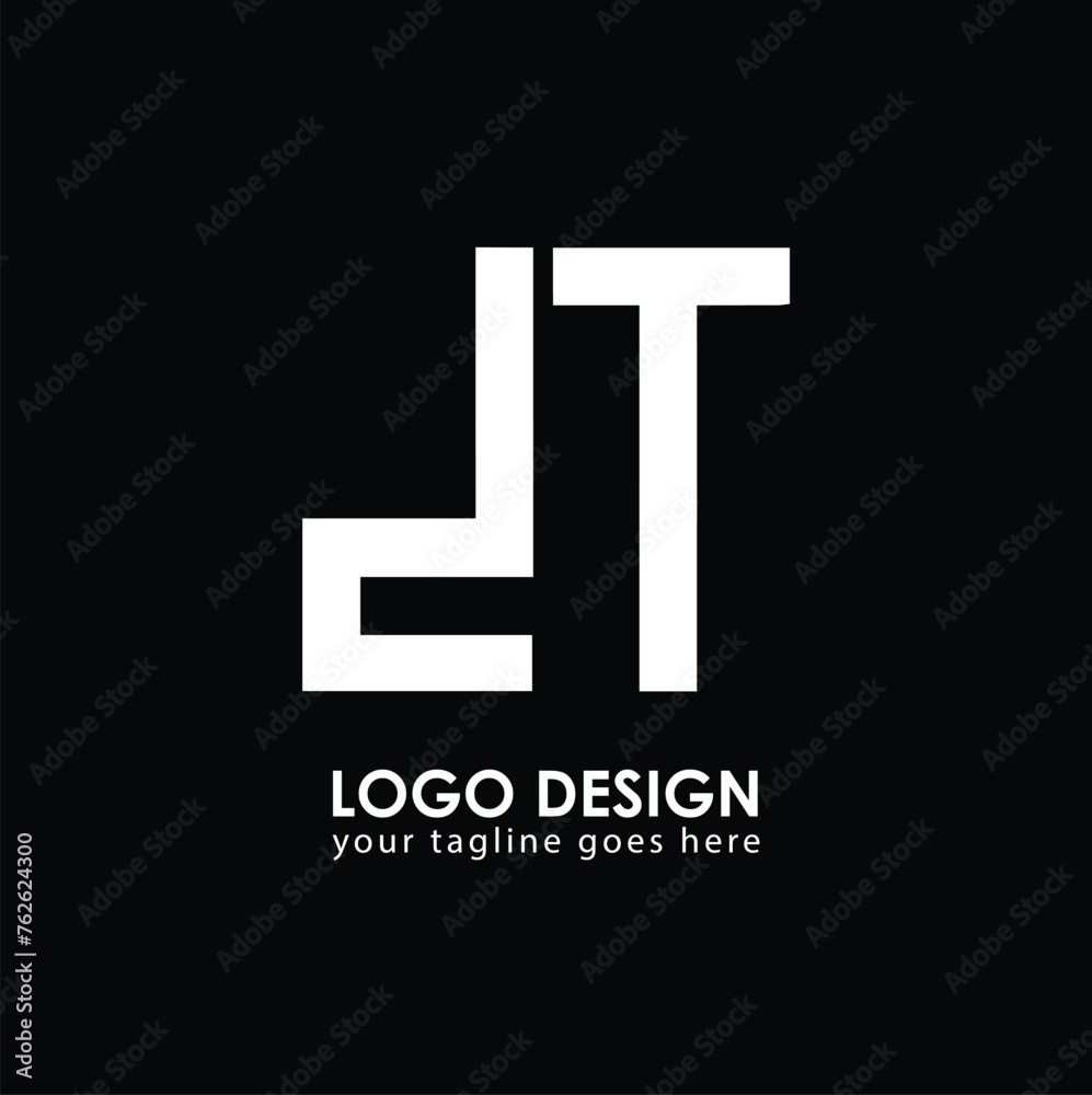 DT DT Logo Design, Creative Minimal Letter DT DT Monogram