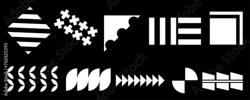 Simple geoemtric shapes set.Bauhaus art shapes,memphis design,vector geometric shapes