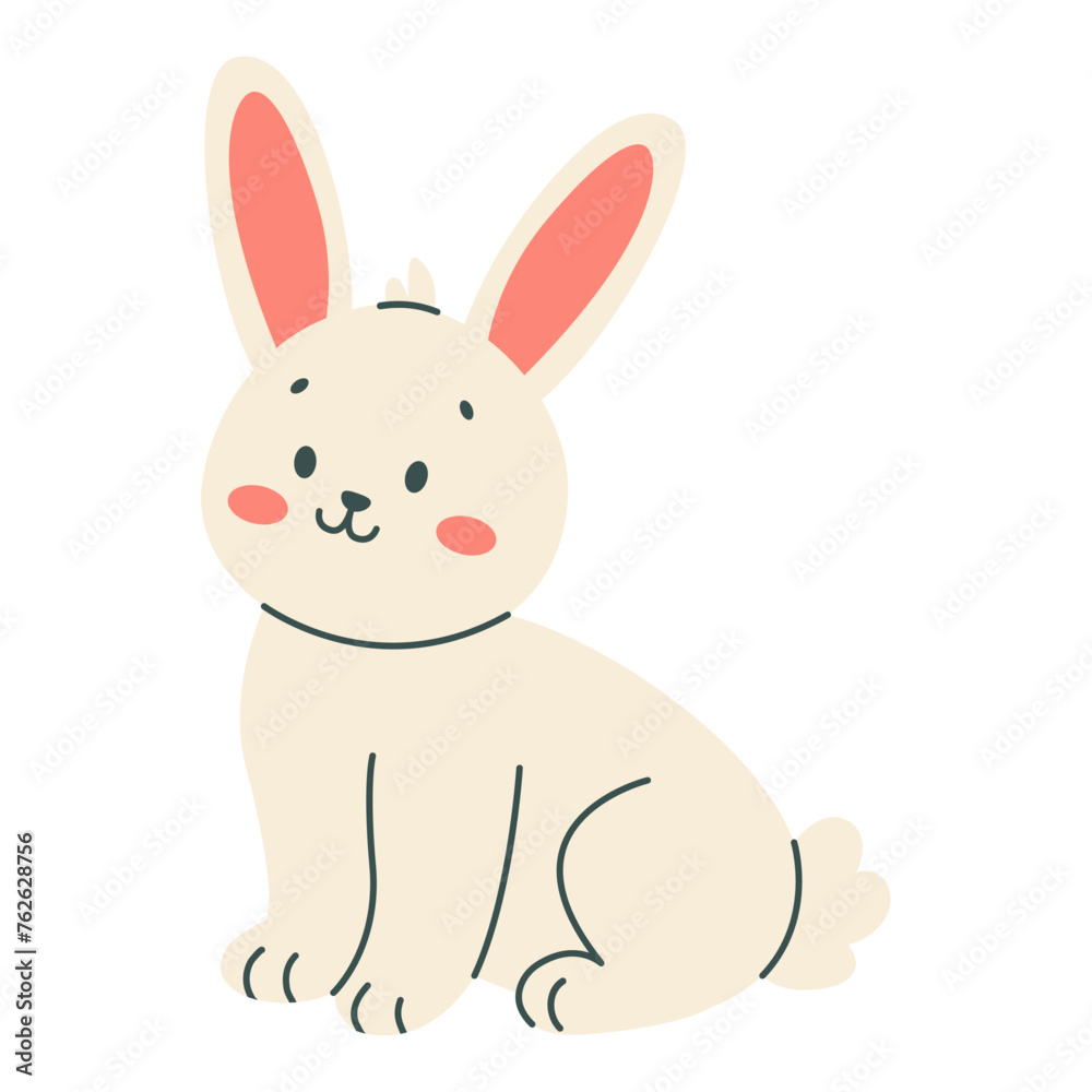 Obraz premium Cute easter bunny. Vector illustration. 111