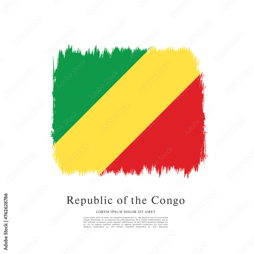 Obraz premium Flag of the Republic of the Congo