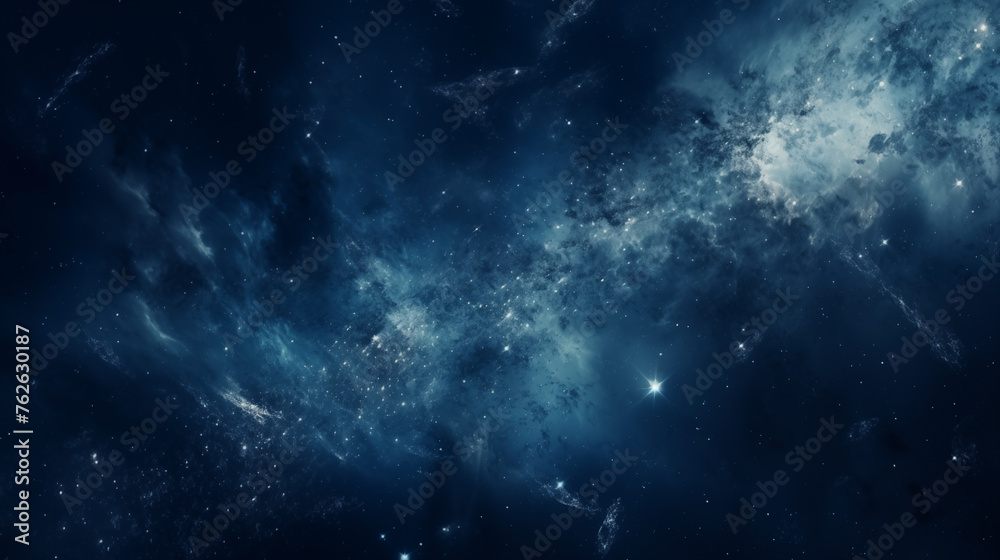 Starry night sky background with a detailed view of the Milky Way galaxy - obrazy, fototapety, plakaty 