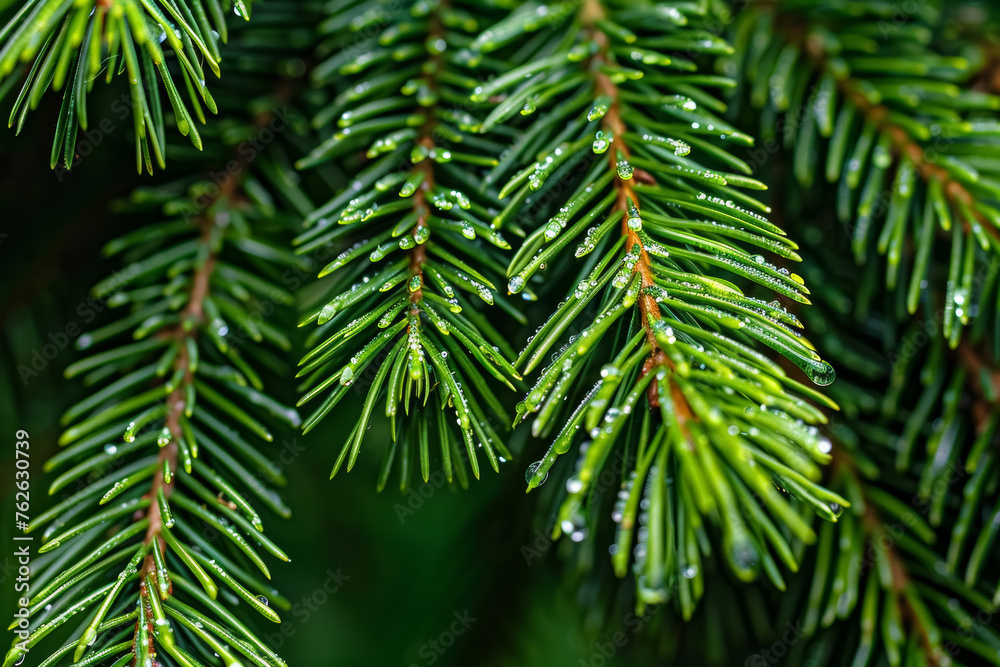 Dew on Evergreen Needles Dew on Evergreen Needles