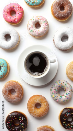 A Cup of Coffee and a Bunch of Doughnuts