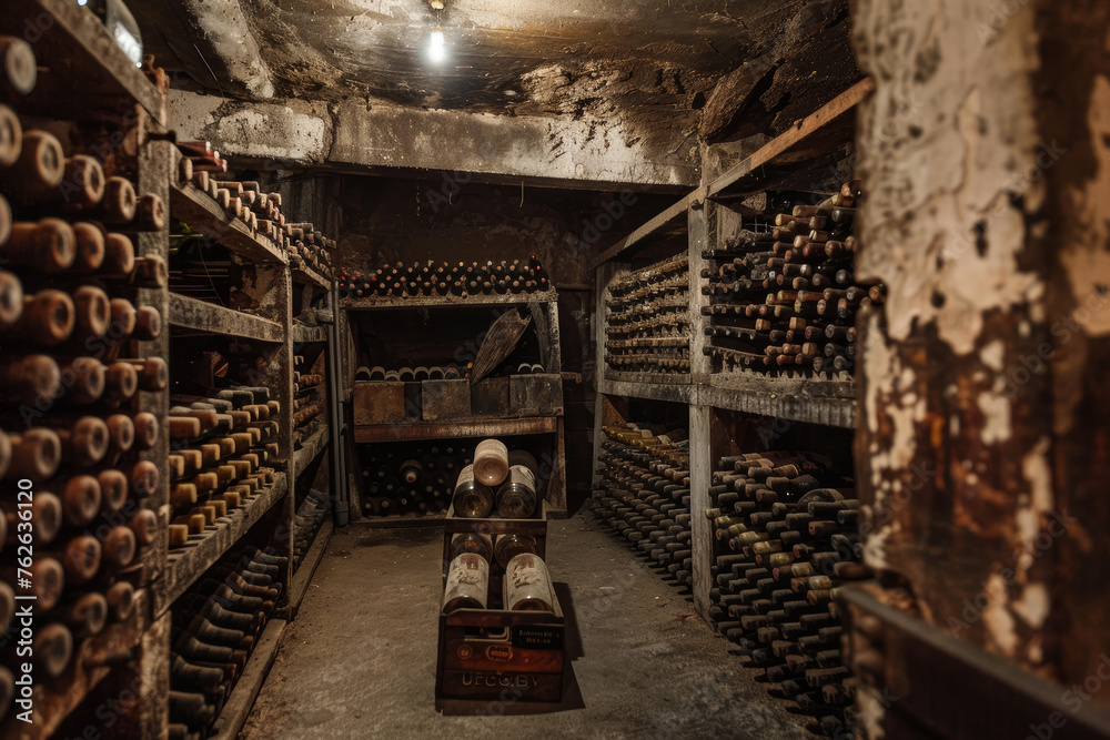 Vintage Wine Cellar Ambiance