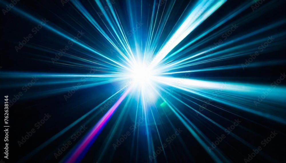 digit lens flare with bright light in black background used for texture and material