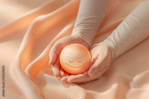 Soothing Image of a Delicate Sphere Cradled in Hands
