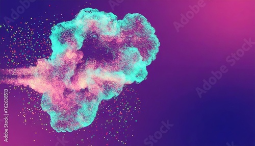 abstract colorful cloud with particle video animation suitable for music background © Faith