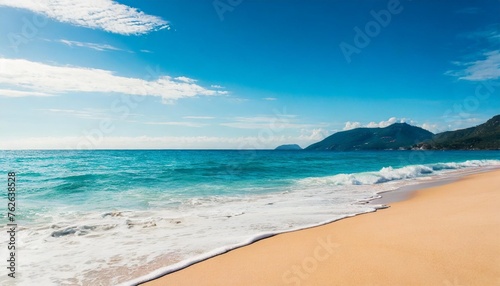 summer beach with blue background