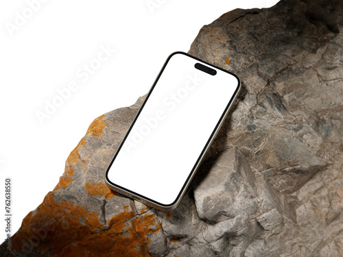 Smartphone Mockup, white screen, Business, web site design, app, pro. 3D Illustration