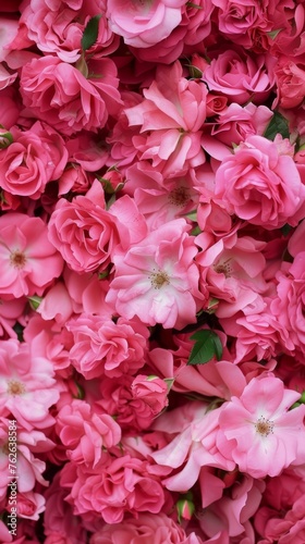 Vibrant Pink Roses In Full Bloom During Springtime © Denys