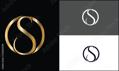 SO, OS,S , O, Abstract letters Logo monogram