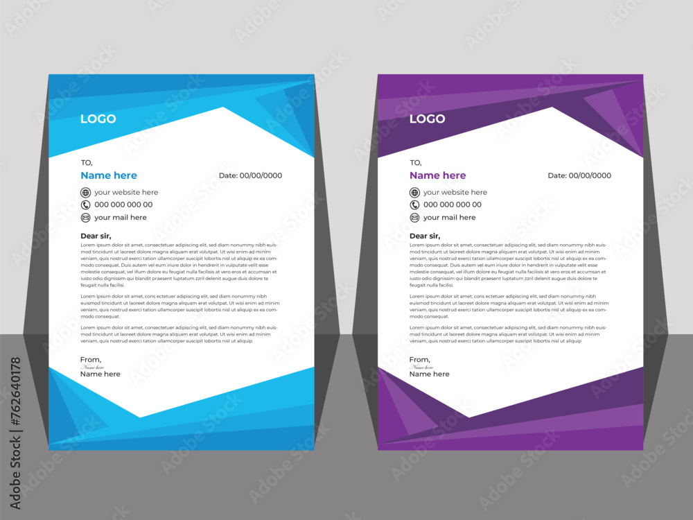 Modern Creative & Clean business style letterhead bundle of your corporate project design.set to print with vector & illustration. corporate letterhead ... Modern Creative & Clean business style letterhead bundle of your corporate project design.set to print with vector & illustration. corporate letterhead ...