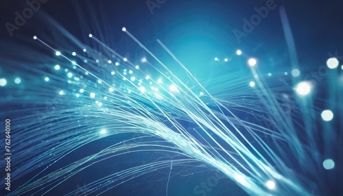 abstract technology background with illuminated fiber optic network connections