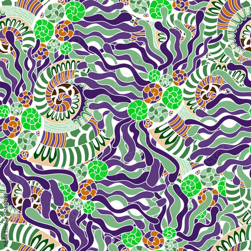 Hand draw seamless pattern floral elements. Arabic, oriental, indian motiv. Hand draw vector illustration
