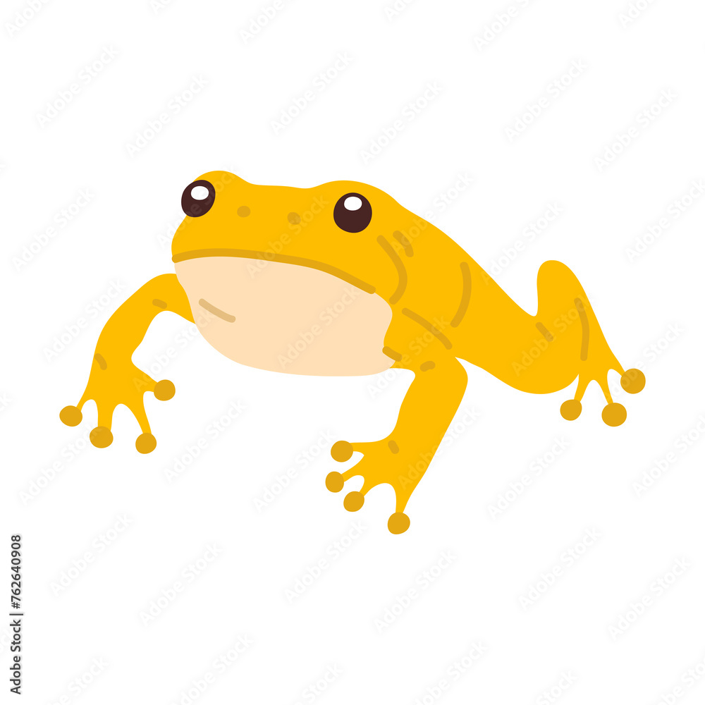 Fototapeta premium Vector illustration cute doodle baby frog for digital stamp,greeting card,sticker,icon, design
