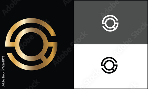 SQ, QS, S, Q, Abstract letters Logo monogram